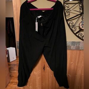 HALARA Black Elastic Waist Work Pants size 2XL